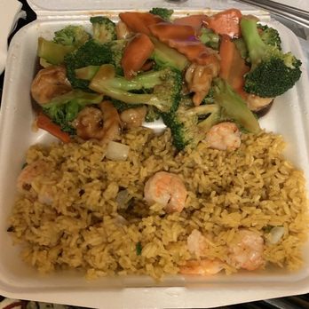 Chinese American Cafe - Shrimp fried rice and shrimp & brocolli - Chinese Near Me - New Orleans, Louisiana