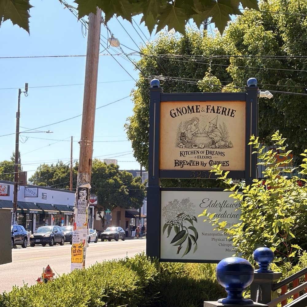 Gnome And Faerie - Cute sign! Can't miss it on Hawthorne st! - Tapas/Small Plates Near Me - Portland, Oregon Gnome And Faerie - Cute sign! Can't miss it on Hawthorne st! - Tapas/Small Plates Near Me - Portland, Oregon