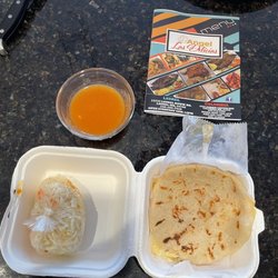 Angel Las Delicias - Chicken Pupusas with tomato sauce and pickled cabbage (12.4.23)