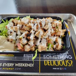 Legacy Bowl w/ lettuce base & chicken.