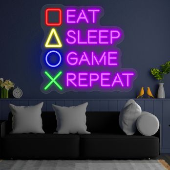 NeonChamp - Eat Sleep Game Repeat Neon Signs - Framing Near Me - Cumming, Georgia NeonChamp - Eat Sleep Game Repeat Neon Signs - Framing Near Me - Cumming, Georgia