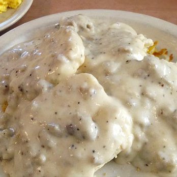 Harlow's Cafe - Biscuits with sausage gravy and a side of scramble. - Burgers Near Me - Tempe, Arizona Harlow's Cafe - Biscuits with sausage gravy and a side of scramble. - Burgers Near Me - Tempe, Arizona