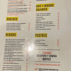 El Mejicano - Menu