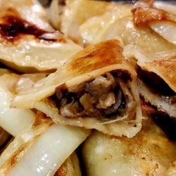 Mushrooms and leek