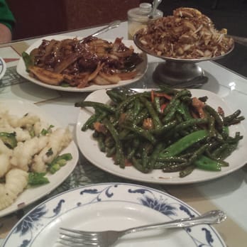 Lam’s Garden - Left to right : Salty Pepper Squid, Mongolian Beef, String Beans Hunan, Chicken Fried rice - Dim Sum Near Me - Orlando, Florida Lam’s Garden - Left to right : Salty Pepper Squid, Mongolian Beef, String Beans Hunan, Chicken Fried rice - Dim Sum Near Me - Orlando, Florida