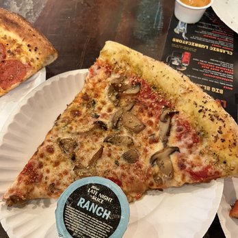 Mikey's Late Night Slice - Mushroom with Roasted Garlic - Pizza Near Me - Columbus, Ohio