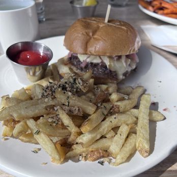 The Cut - Truffle and Brie Burger Garlic and Rosemary fries - Burgers Near Me - Irvine, California The Cut - Truffle and Brie Burger Garlic and Rosemary fries - Burgers Near Me - Irvine, California