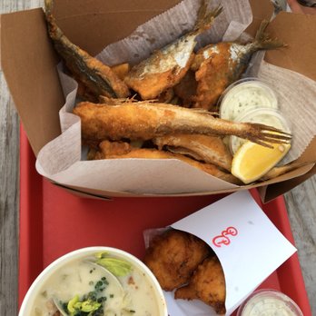 Dune Brothers - Bait box (butter fish). Large quantity for $12!! Clam chowder and clam cakes - New American Near Me - Providence, Rhode Island