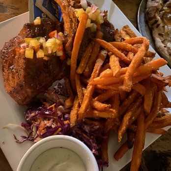 Island Lava Java - Guava BBQ Ribs- entree with sweet fries - American Near Me - Kailua Kona, Hawaii Island Lava Java - Guava BBQ Ribs- entree with sweet fries - American Near Me - Kailua Kona, Hawaii