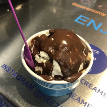 Freze N Nitro Creamery - A vanilla ice cream with chocolate galore. - Ice Cream & Frozen Yogurt Near Me - Miramar, Florida Freze N Nitro Creamery - A vanilla ice cream with chocolate galore. - Ice Cream & Frozen Yogurt Near Me - Miramar, Florida