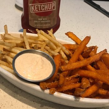 The Counter - 50/50 show string fries and sweet potato fries. Always good. Thanks! - Burgers Near Me - Honolulu, Hawaii