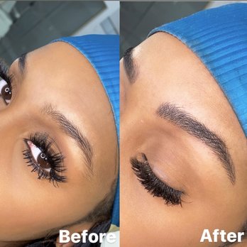 Mehrin Glam - This is a picture showing the before (left) and after (right) of my microblading treatment. - Permanent Makeup Near Me - Sherman Oaks, California Mehrin Glam - This is a picture showing the before (left) and after (right) of my microblading treatment. - Permanent Makeup Near Me - Sherman Oaks, California