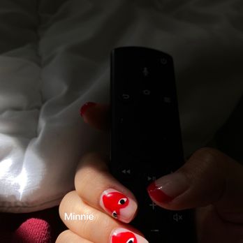 Century's Nail Spa - Pink acrylic powder set , heart designs - Nail Salons Near Me - Fremont, California Century's Nail Spa - Pink acrylic powder set , heart designs - Nail Salons Near Me - Fremont, California