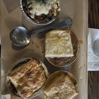 Elephant & Castle - Sample of meat pies. - British Near Me - Seattle, Washington
