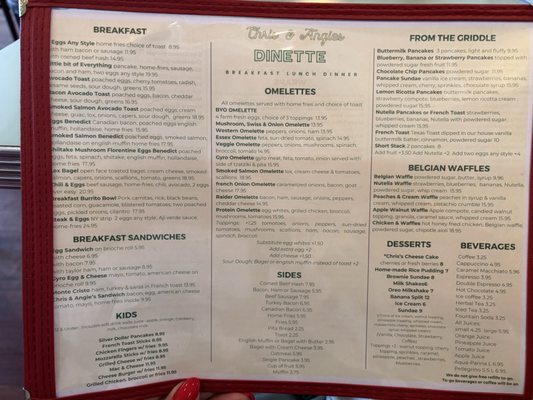 Menu photo 1 Chris & Angies Dinette Nutley, NJ