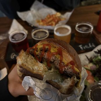 Subversive Malting + Brewing - Classic burger $15 - Breweries Near Me - Catskill, New York