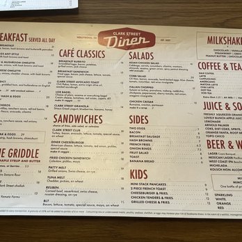 Clark Street Diner - May 2026 Menu - Diners Near Me - Los Angeles, California