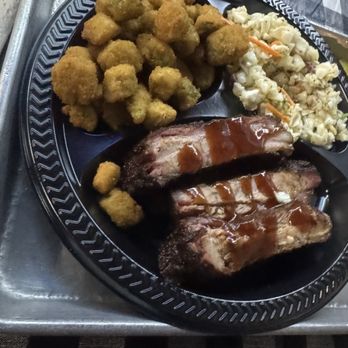 The Meating Place BBQ - Rib plate 7.13.25 - Barbeque Near Me - Magnolia, Texas