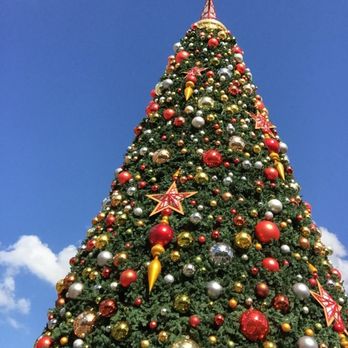 Universal Studios Florida - Gigantic Christmas Tree at Universal Studios. - Amusement Parks Near Me - Orlando, Florida