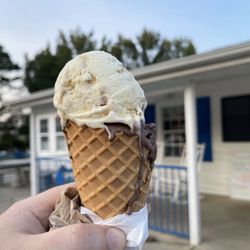 Sunni Sky's Homemade Ice Cream - Other side of the front porch and a waffle cone