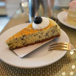 Black sesame cheesecake