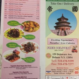 Vegetarian menu