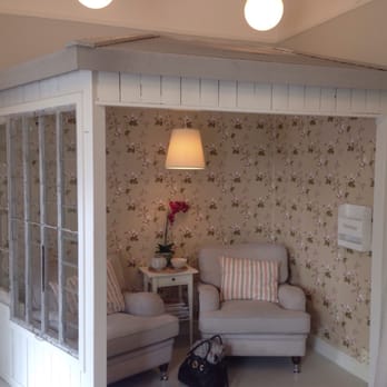Peach Stockholm - Waiting room. Or is it a waiting house? :) so cute! - Makeup Artists Near Me - Stockholm, Alberta