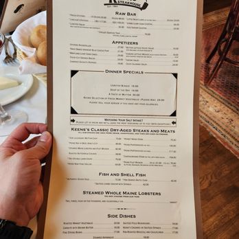 Keens Steakhouse - Menu - Steakhouses Near Me - New York, New York Keens Steakhouse - Menu - Steakhouses Near Me - New York, New York