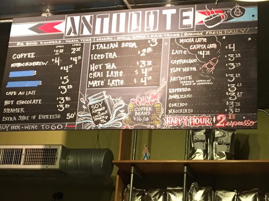 Menu photo 3 Antidote Coffee Houston, TX