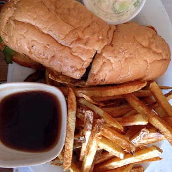 Yooperman Bar And Grill - French dip with fries and coleslaw - so good and huge amount of food! - American Near Me - Goetzville, Michigan