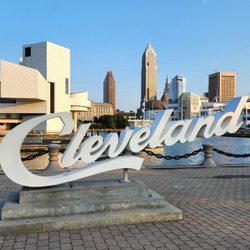 Cleveland Script Sign - North Coast Harbor