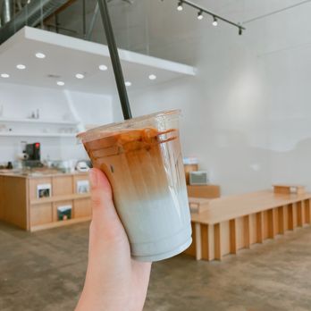 Grid Coffee - Iced Blue Lavender Latte - Coffee & Tea Near Me - Diamond Bar, California