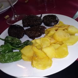 Arros i Vi - Morcilla de Burgos con patatas y pimientos
