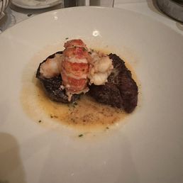 Seared Tenderloin with Butter Poached Lobster Tails