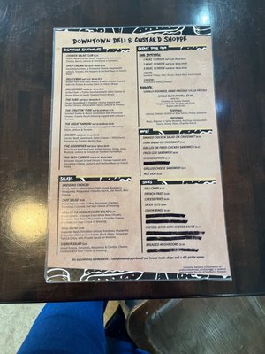 Menu photo 1 Downtown Deli & Custard Shoppe Hermann, MO