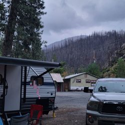 Look how beautiful the fog is as it rolls over the mountains! Beautiful camping spot so peaceful