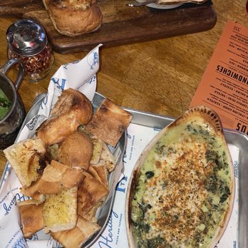 Cadillac Pizza Pub - Hot Spinach & Artichoke Dip, Stuffed Goat Cheese Mushrooms - Pizza Near Me - McKinney, Texas Cadillac Pizza Pub - Hot Spinach & Artichoke Dip, Stuffed Goat Cheese Mushrooms - Pizza Near Me - McKinney, Texas
