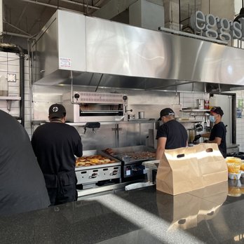 Eggslut - Working the grill. - Breakfast & Brunch Near Me - Los Angeles, California
