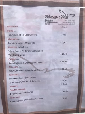 Menu photo 3 Gasthaus Schwarzer Adler Elbigenalp, 7 Menu photo 3 Gasthaus Schwarzer Adler Elbigenalp, 7