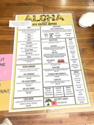 Menu photo 2 808 Ohana Grindz Grants Pass, OR