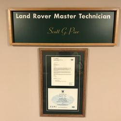 Discovery Automotive - Certification and recognition of our Land Rover master technician.