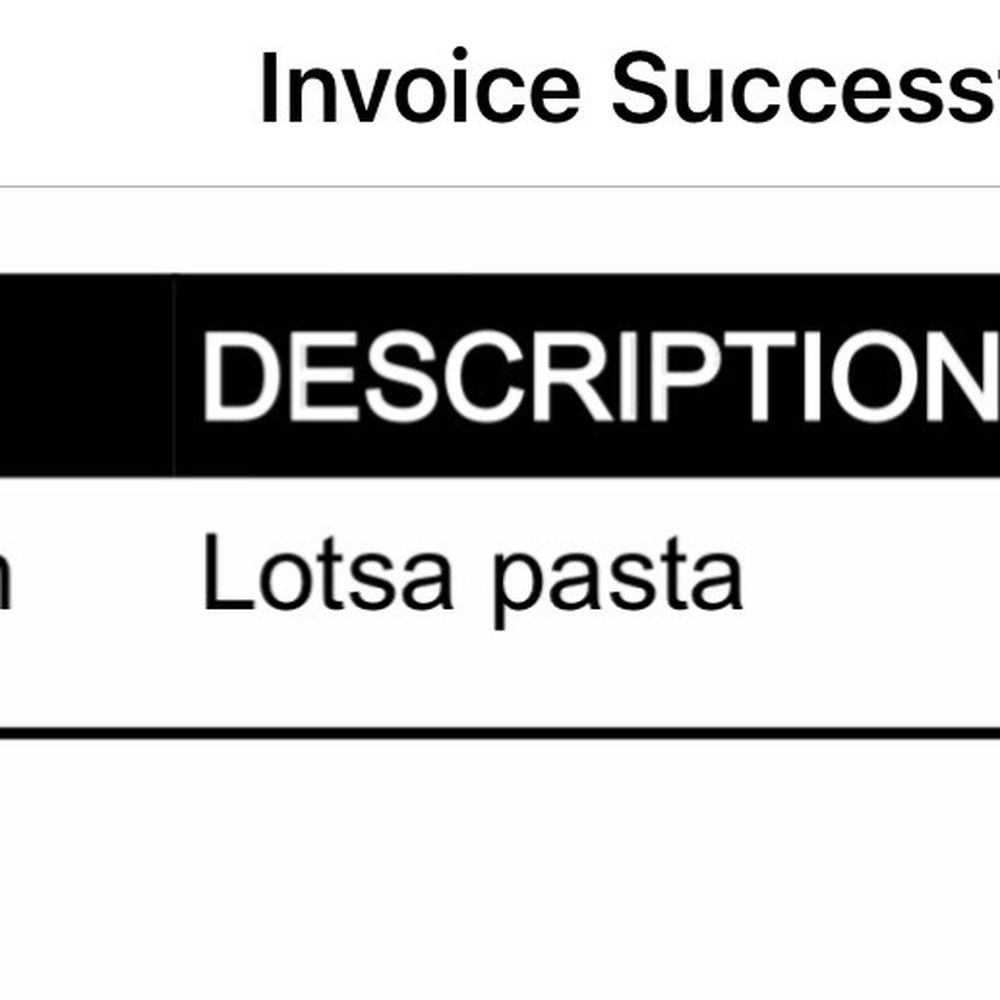 Invoice description with a sense of humor Invoice description with a sense of humor