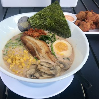 Silverlake Ramen - "The Blaze" Ramen w/ additional toppings (Corn, Mushroom & Kimchi)! - Ramen Near Me - Charlotte, North Carolina