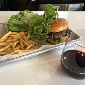 Basic Burger - Basic burger with shoestring fries. I asked for extra lettuce, no additional charge. - Burgers Near Me - Arlington, Virginia