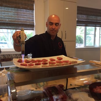 Sushi Florist - Patrick searing the toro. - Caterers Near Me Sushi Florist - Patrick searing the toro. - Caterers Near Me