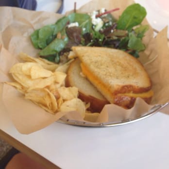 The Melt - The classic melt with field greens salad and chips - New American Near Me - Irvine, California The Melt - The classic melt with field greens salad and chips - New American Near Me - Irvine, California