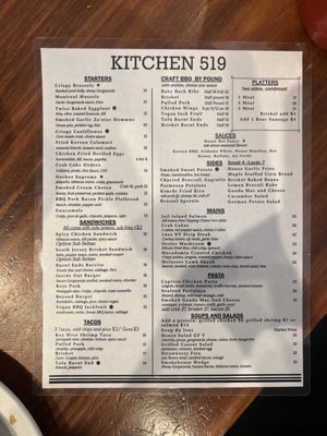 Menu photo 3 Kitchen 519 Glendora, NJ
