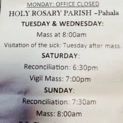 Holy Rosary Catholic Church - Mass times