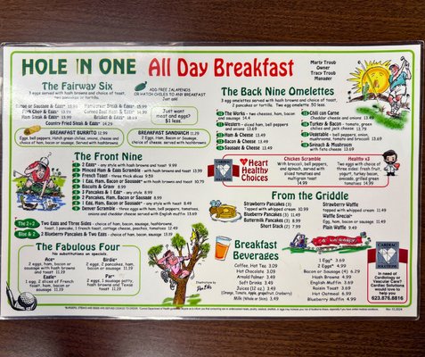 Menu photo 6 Hole 'n One Sun City West, AZ Menu photo 6 Hole 'n One Sun City West, AZ