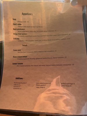 Menu photo 4 The Paper Canoe Duck, NC Menu photo 4 The Paper Canoe Duck, NC
